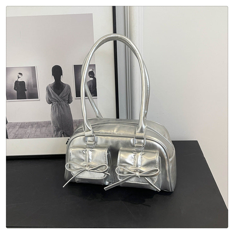 Women's Large Capacity Ballet Bow Underarm Shoulder Bags