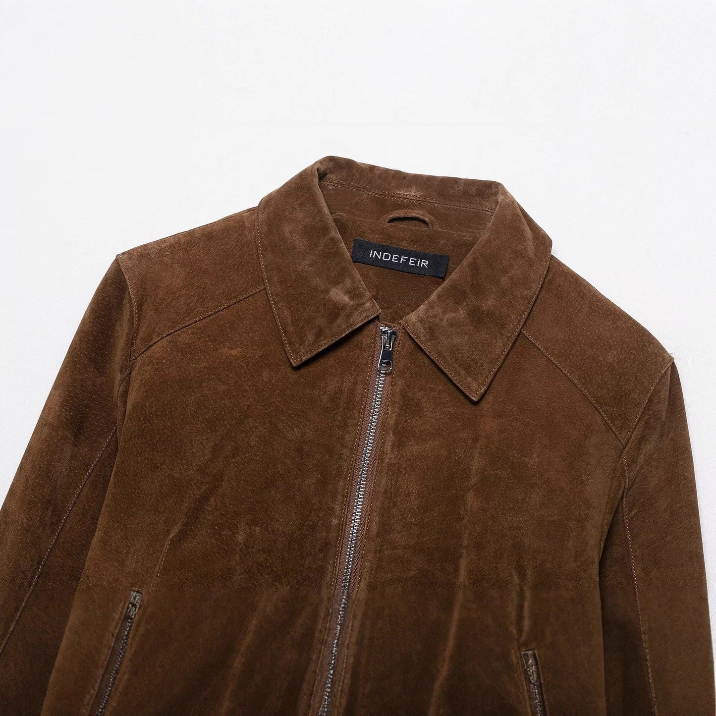 Durable Attractive Glamorous Autumn Leather Lapel Jackets