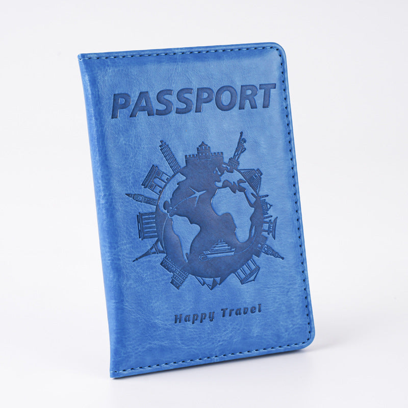 Fun Earth Embossing Lightweight Passport Cover Position Card Holder