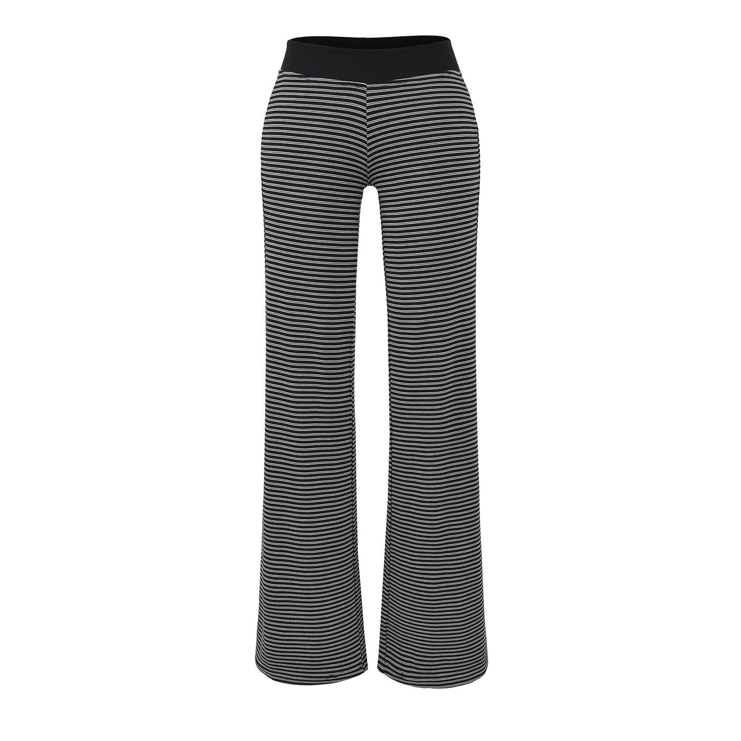 Women's Hot Stitching High Waist Striped Contrast Color Pants