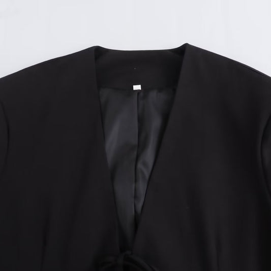 Women's Comfortable Classic Summer Bow Loose Blazers