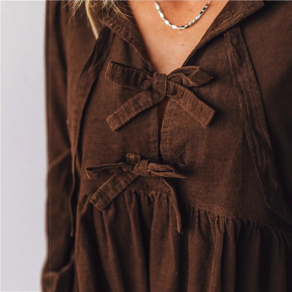 Women's Color Chest Puff Sleeve Fashion Elegant Dresses