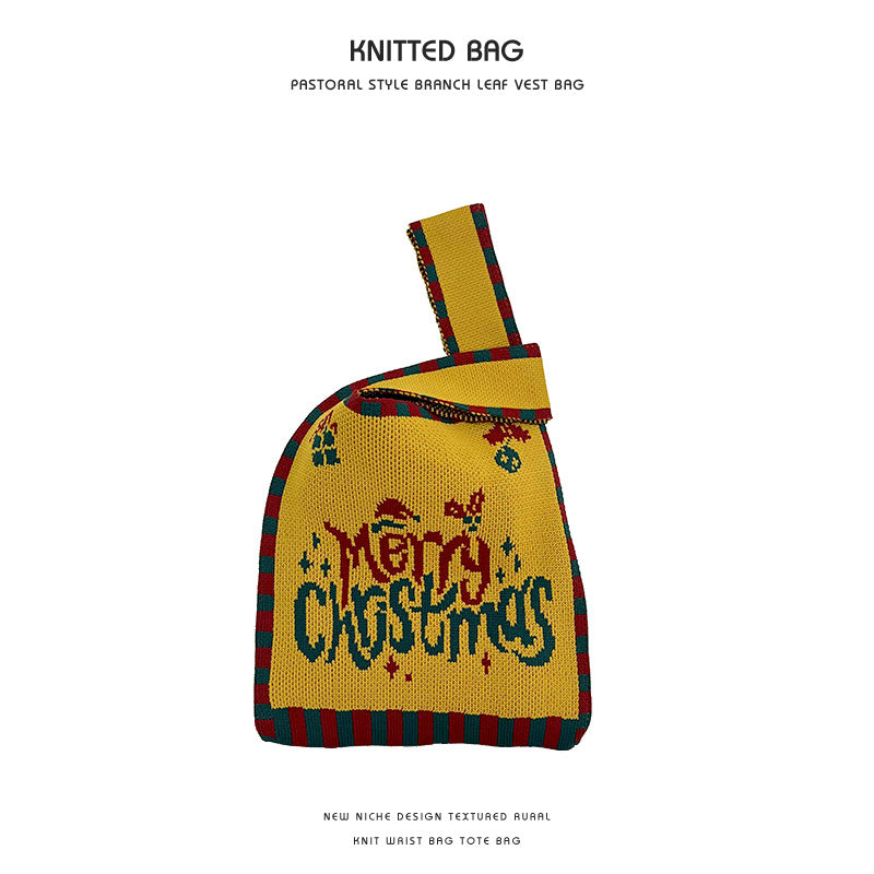 Women's Knitted Vest Versatile Large Capacity Commuter Handbags