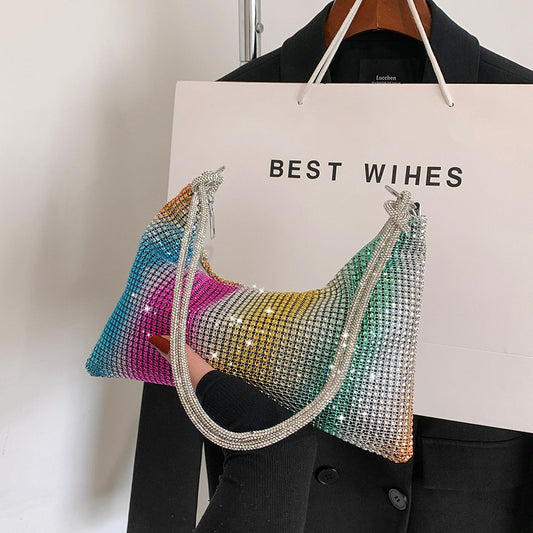 Women's Design Full Diamond Summer Popular Underarm Shoulder Bags