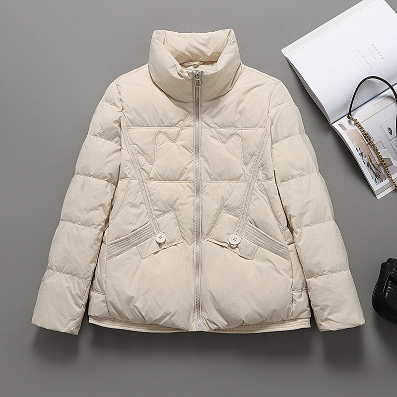 Women's Down Korean Style White Duck Western Jackets