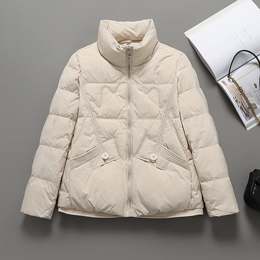 Women's Down Korean Style White Duck Western Jackets