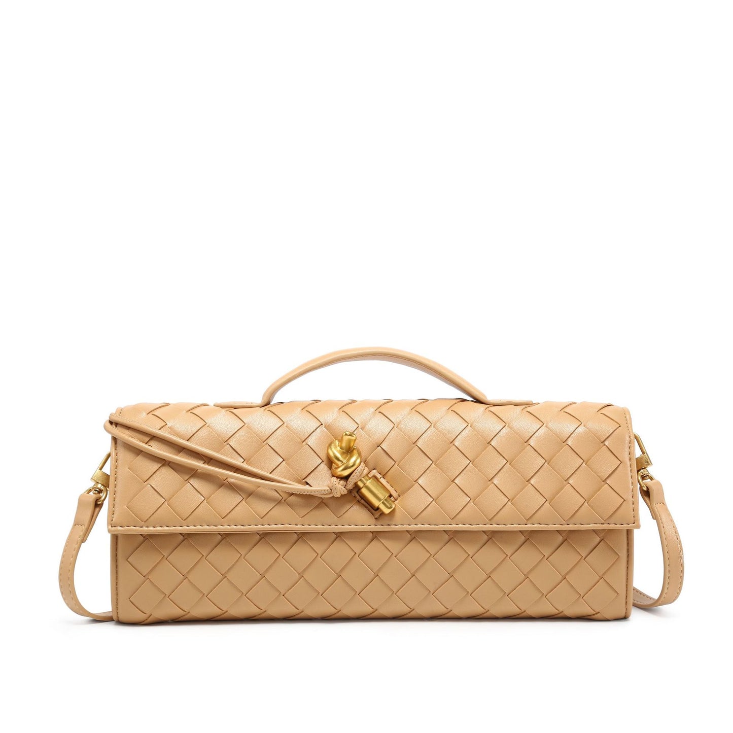 Woven Dinner Horizontal Baguette Advanced One Shoulder Bags