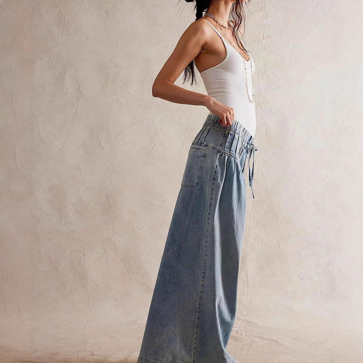 Women's Pretty Draping Slimming Casual Trousers Jeans
