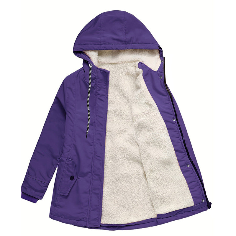Women's Innovative Fleece-lined Thickened Cotton For Coats