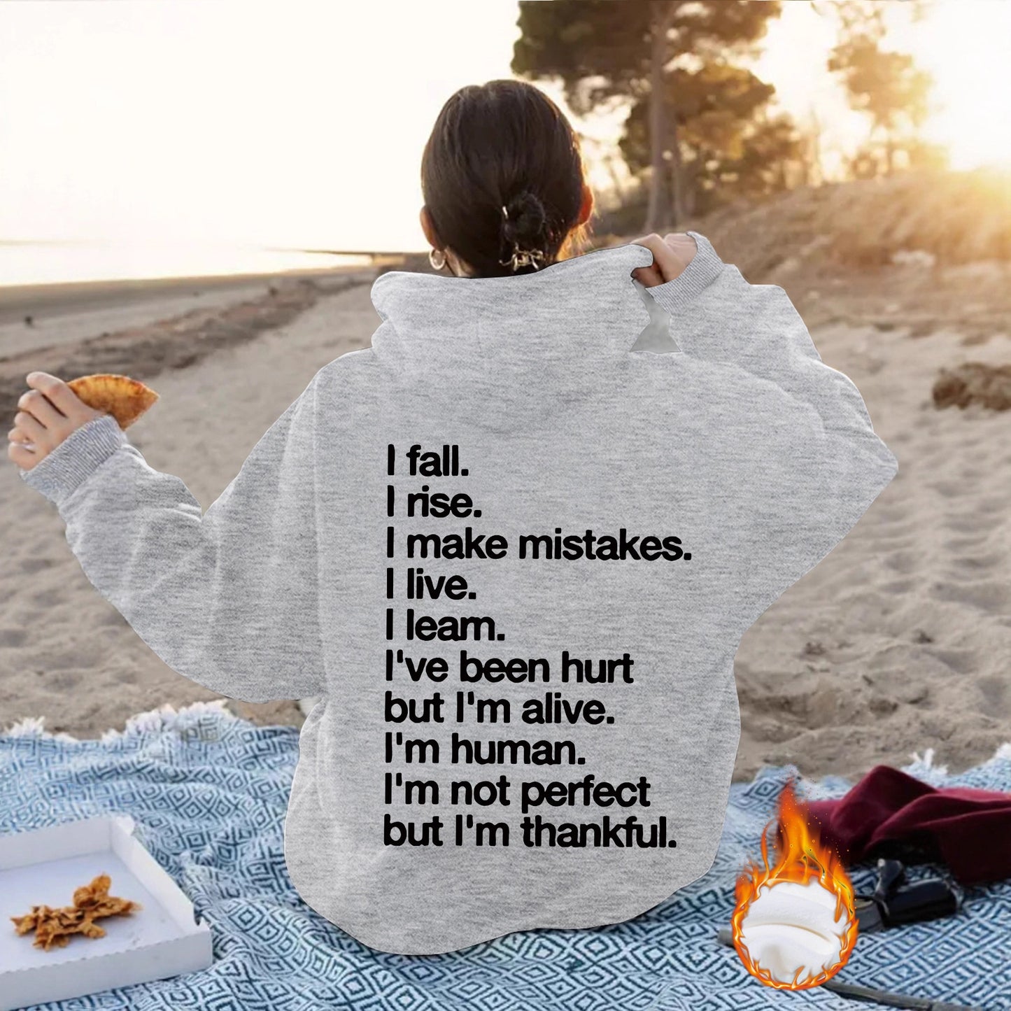 Women's European Kangaroo Pocket Hooded Long Sleeve Tops