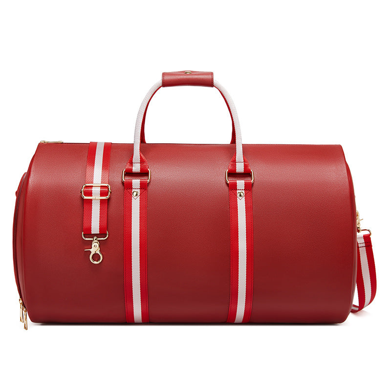 Men's Buggy Large Capacity Portable Folding Retro Brown Formal Travel Bags