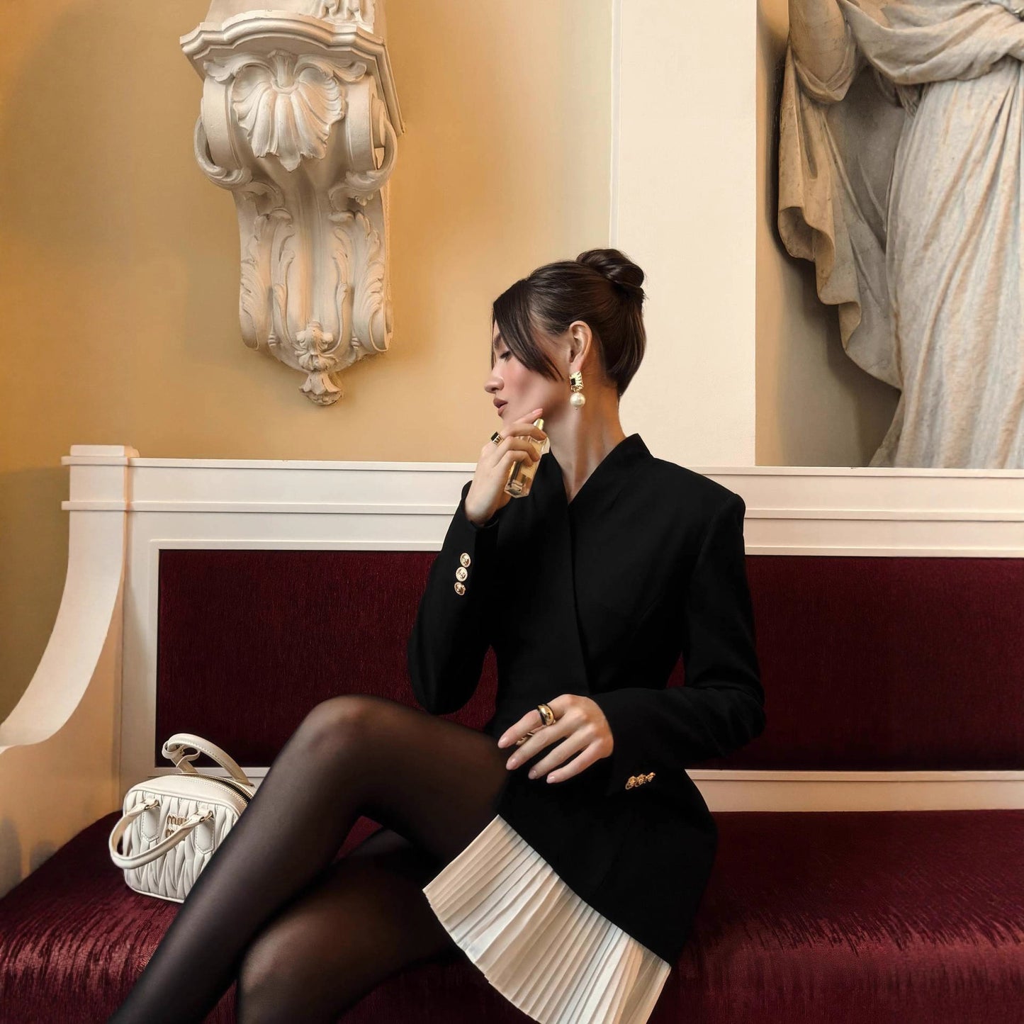 Durable Pretty Mini Elegant High-grade Pleated Blazers