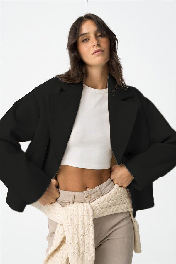 Women's Autumn Woolen Stylish Simple Versatile Double Coats