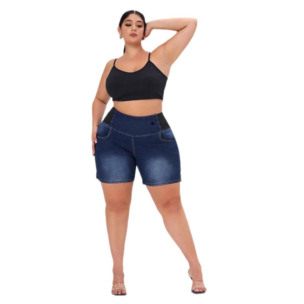 Women's Elastic Waist Hip Lifting Loose Washed-out Women's Jeans