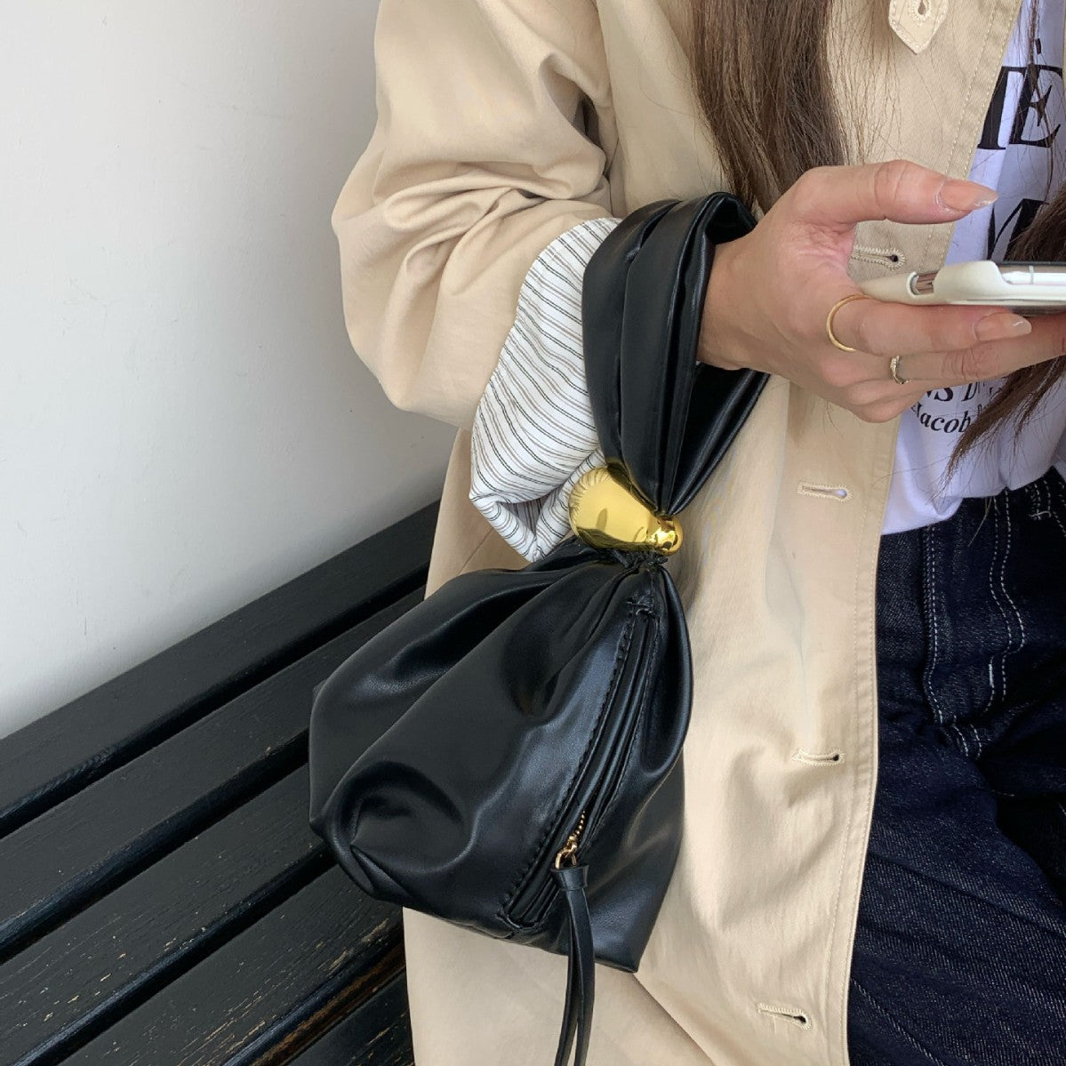 Pleated Cloud Female High Sense Design Handbags