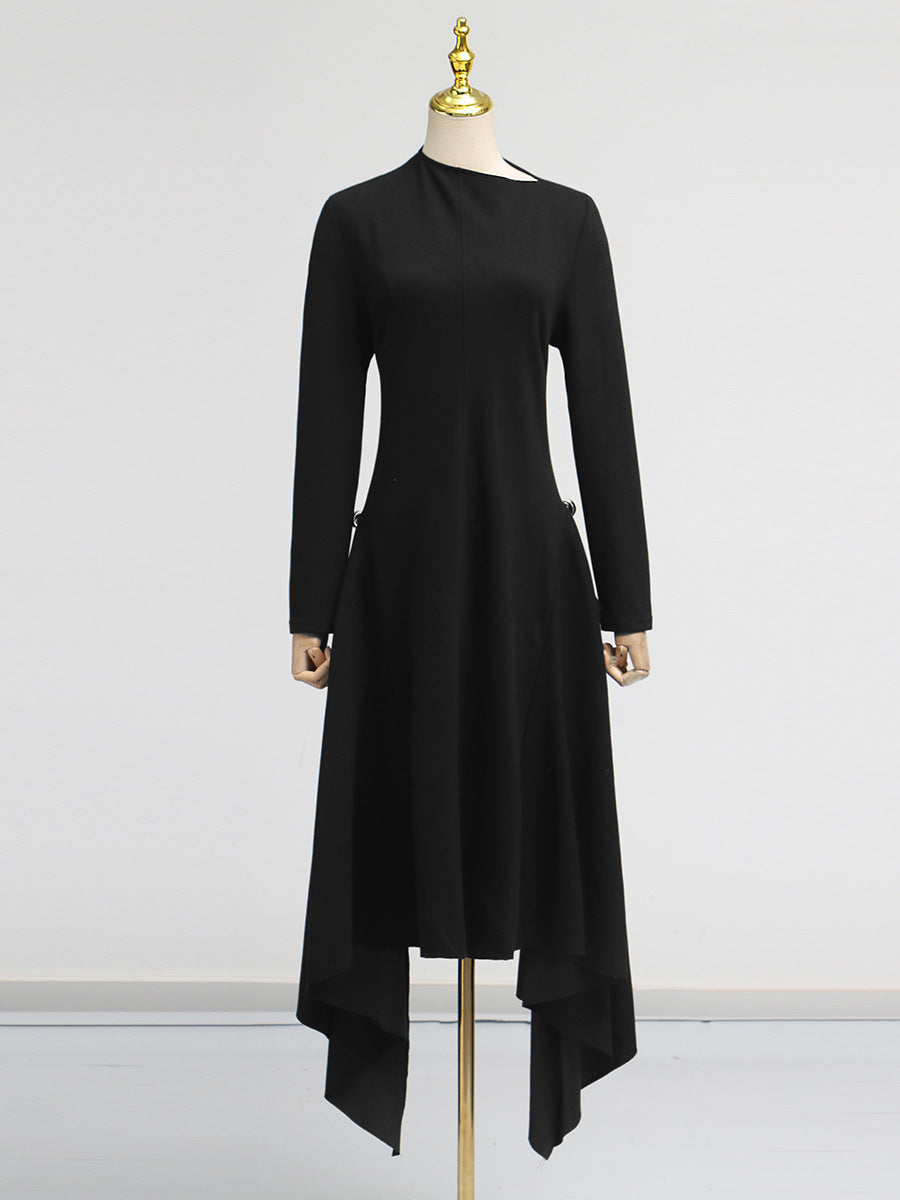 Women's Style Temperament Simple Solid Color Dress Dresses