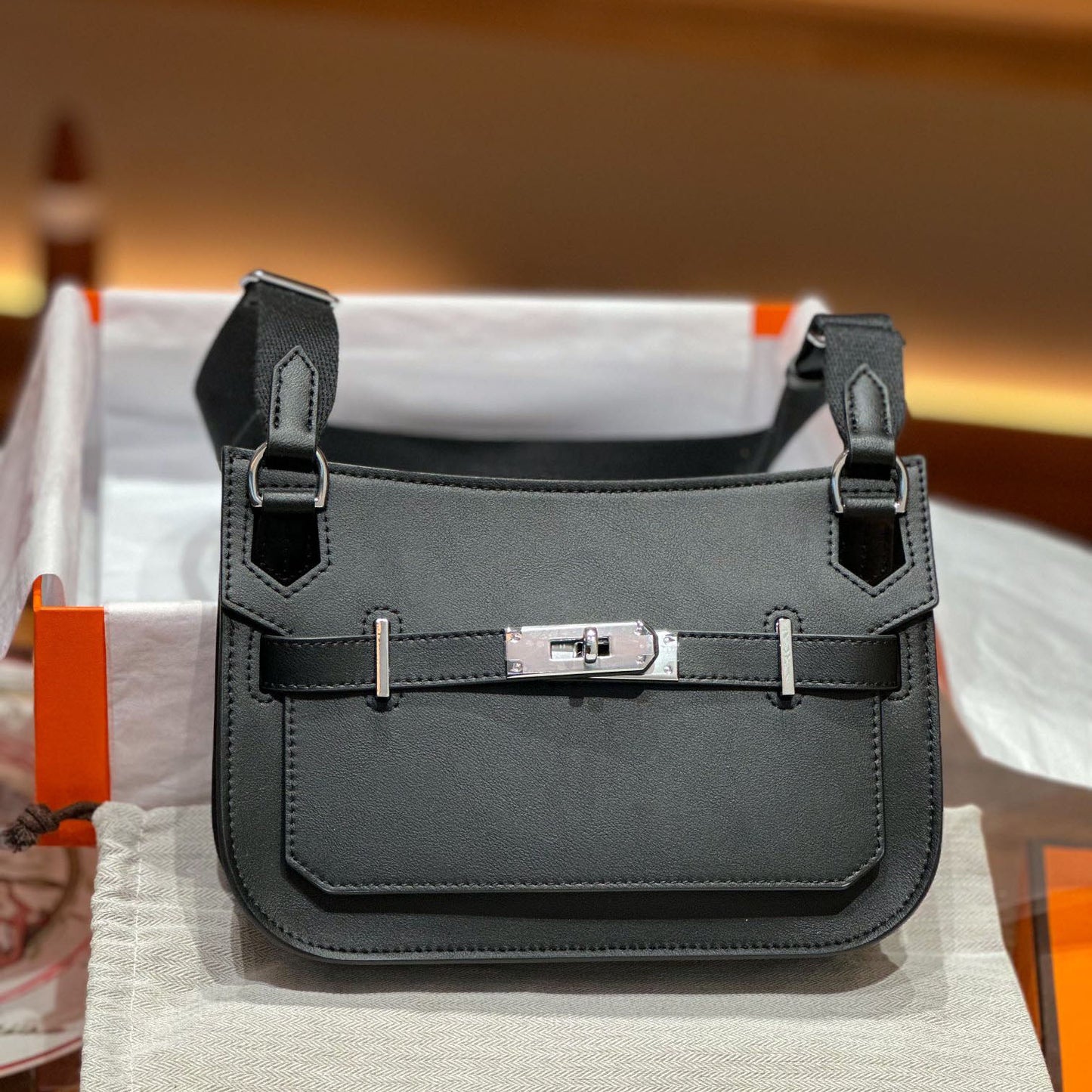 Women's Calfskin Gypsy Saddle Genuine Leather Mini Small Square Bags