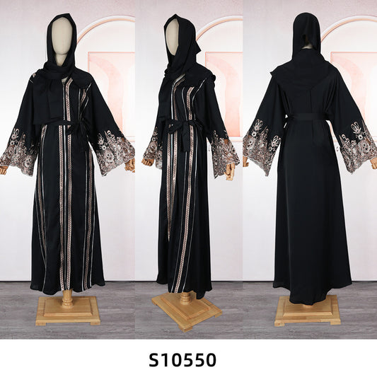 Dress Long Sleeve Lace Patchwork African Dresses