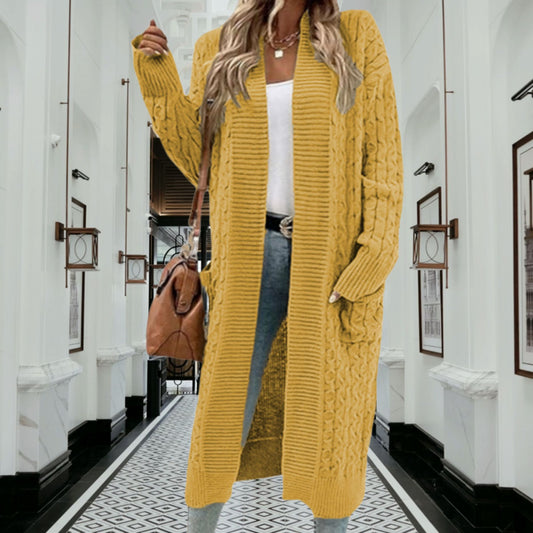 Women's Knitted Long-sleeved Twist Loose-fitting Oversized Cardigans