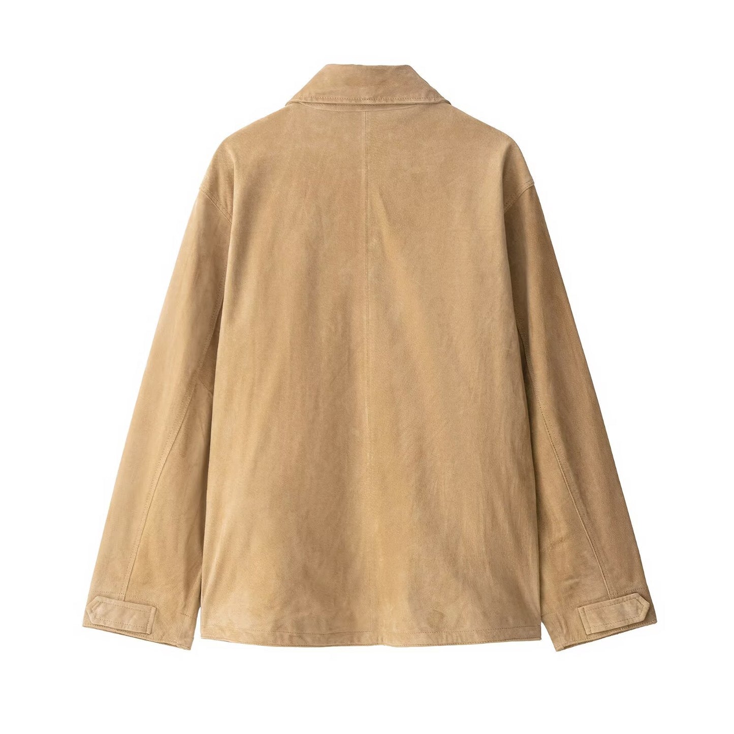 Women's Fashion Casual Suede Textured Leather Coats