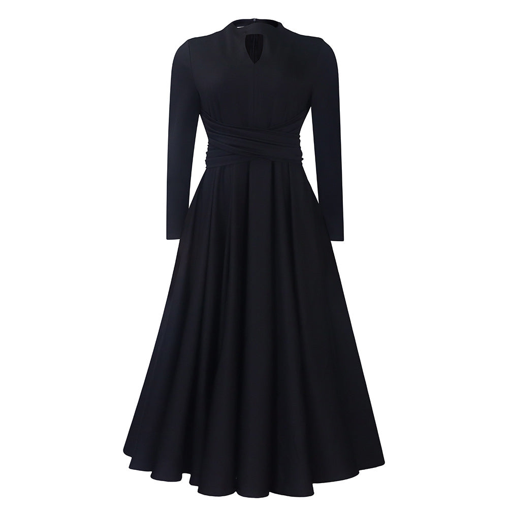 Women's Fashion Elegant Pleated African Large Swing Dresses