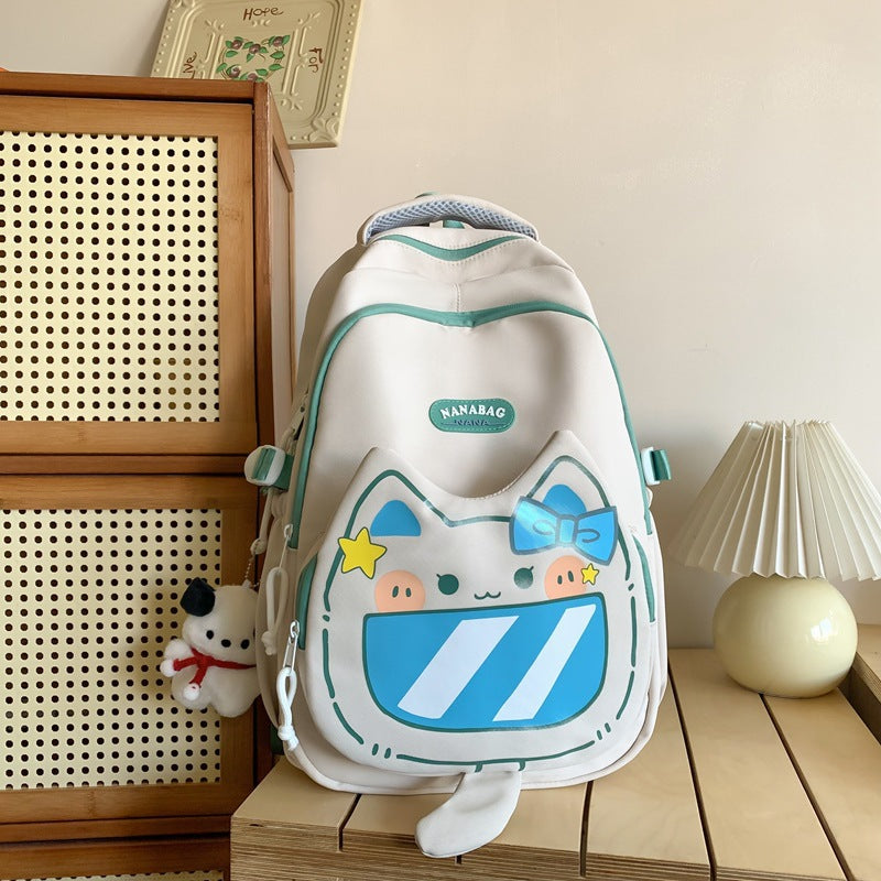 Female Cute Cat High Korean Style Easy Middle School Students' Schoolbags