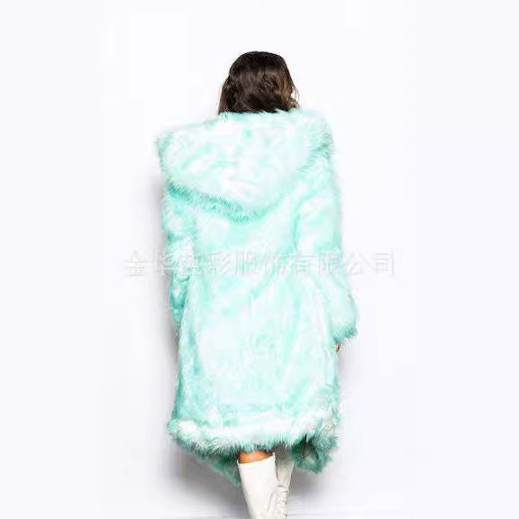 Carnival Party Festival Performance Fox Fur Coats
