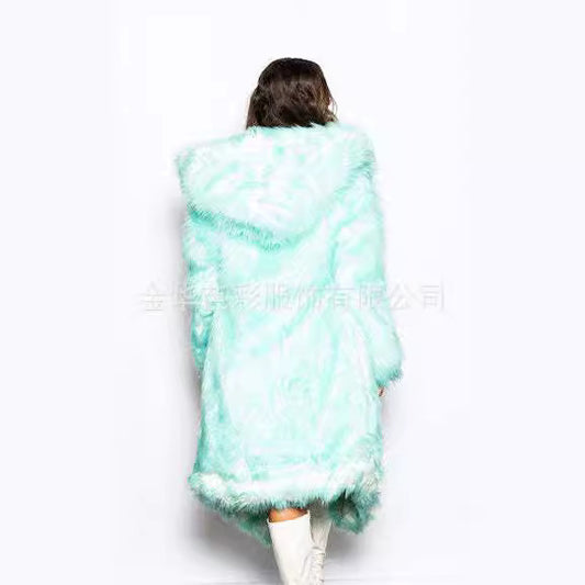 Carnival Party Festival Performance Fox Fur Coats