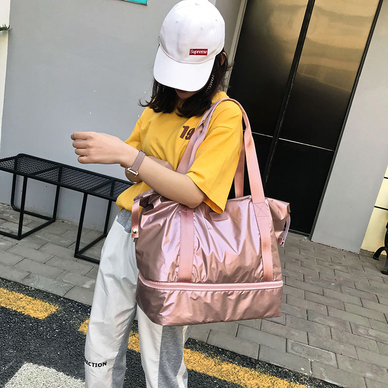 Women's Style Short Trip Dry Wet Separation Travel Bags