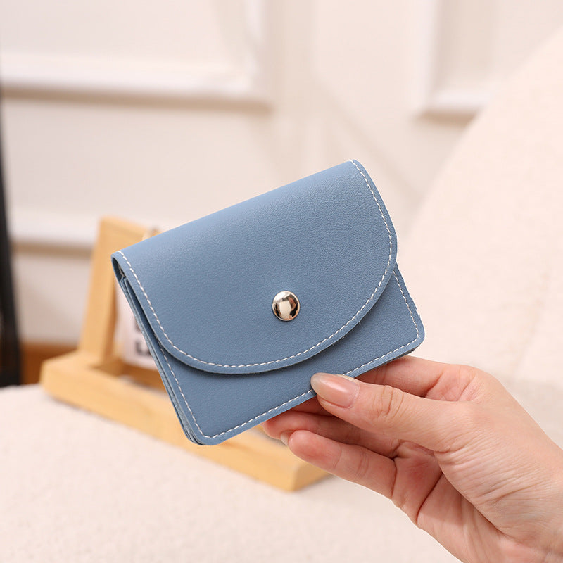 Women's & Men's & Korean Style Solid Color Simple Card Holder