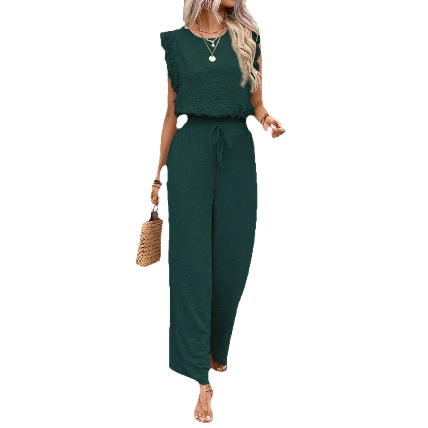 Fashion Sleeveless Trousers Advanced Two-piece Wear Fashion Casual Suit