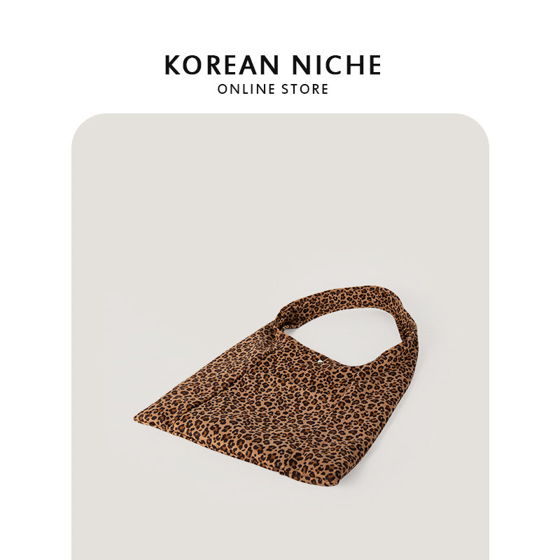 Women's Niche Leopard Print Large Capacity Easy Tote Bags