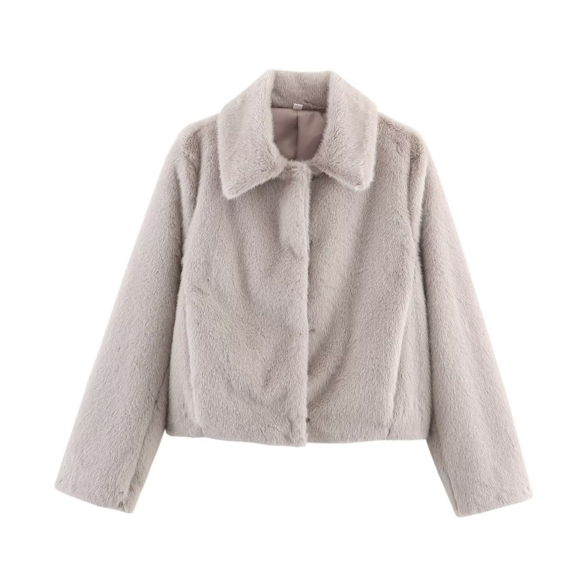 Women's Street Fashion Temperament Lapel Brown Jackets