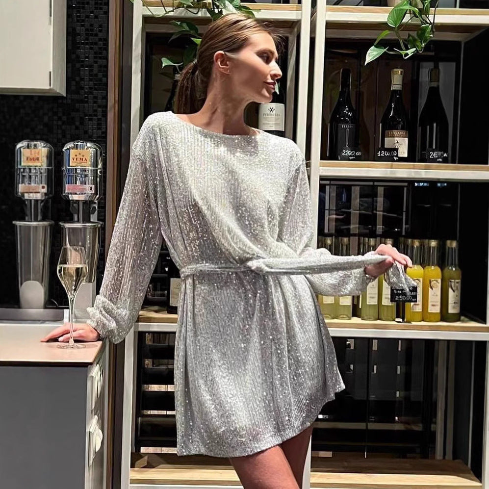 Festival Party Fashionable Sequins Sequin Color Dresses