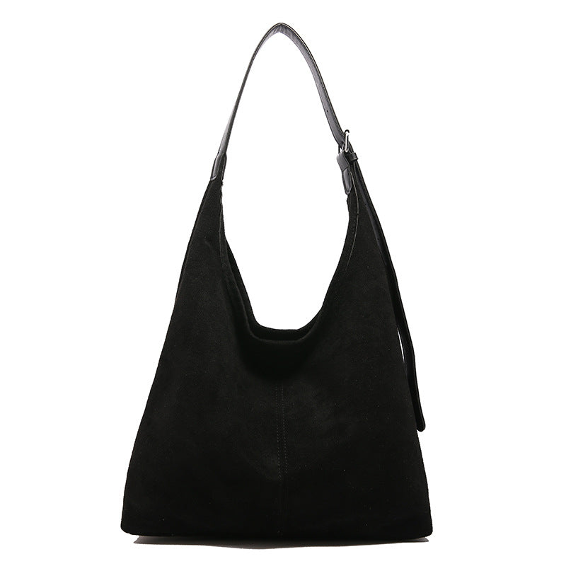 Women's Leisure Commute Large Capacity Suede Tote Bags