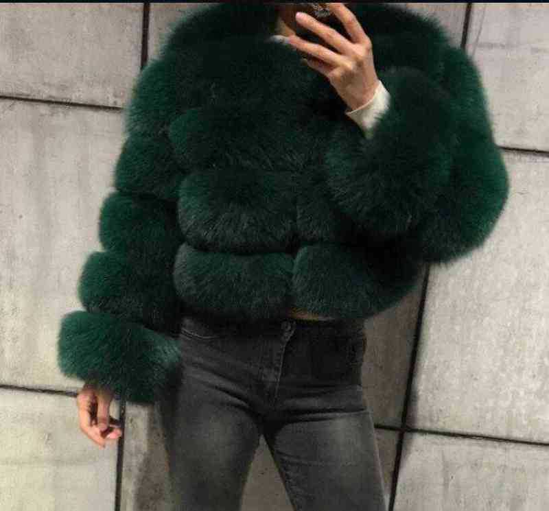 Fur Imitation Fox Stitching Winter Thickened Coats