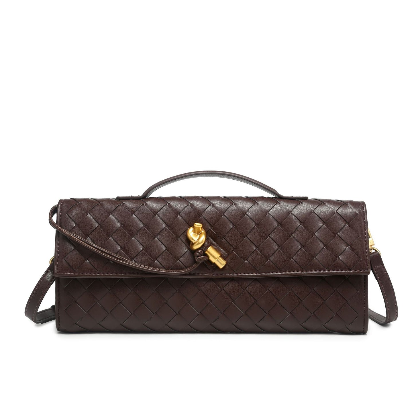 Woven Dinner Horizontal Baguette Advanced One Shoulder Bags