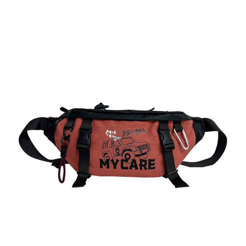 Men's Leisure Slanted Fashion Trendy Gadget Function Men's Chest Bags