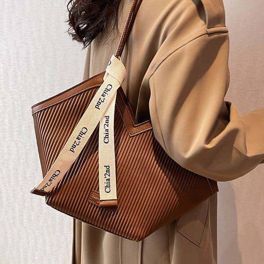 Women's Pattern French Korean Style Commuting Fashion Shoulder Bags