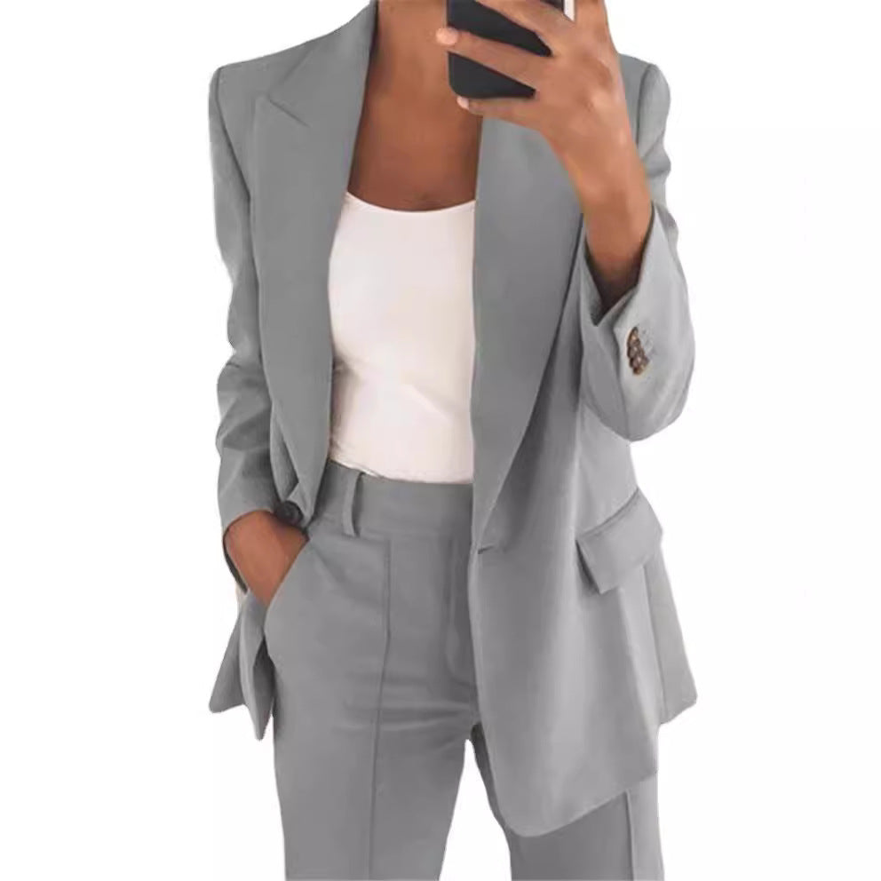 Women's Autumn Fashion Polo Collar Graceful Small Suit