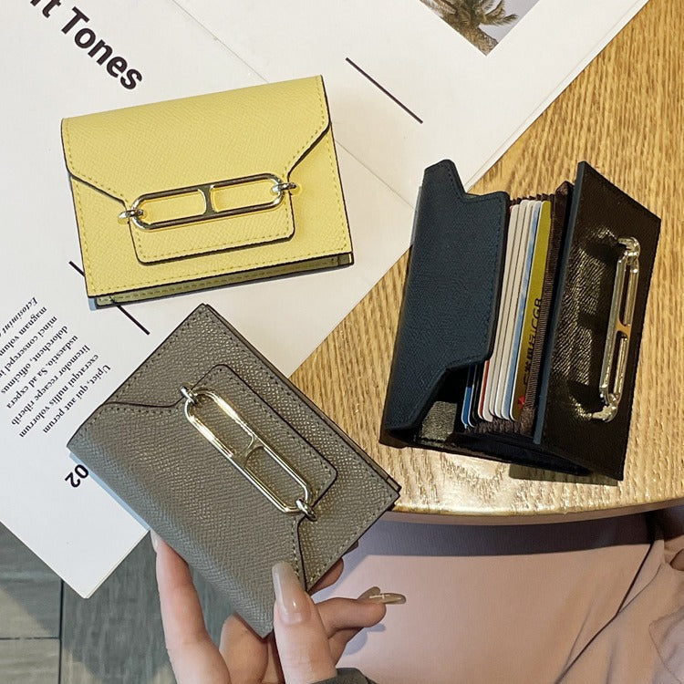 Women's Genuine Leather First Layer Cowhide Korean Card Holder