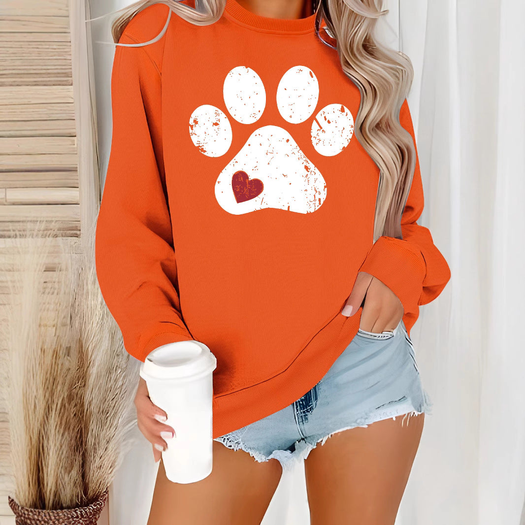 Women's High-grade Printed Autumn Round Neck High Women's Sweater, Sweater
