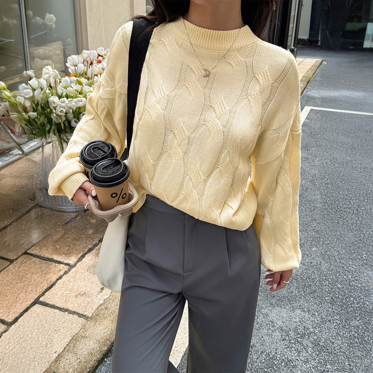 Women's Casual Simple Style Long Sleeve Bottoming Sweaters