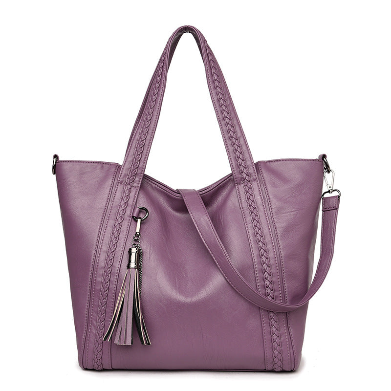 Women's Korean Simple Elegant Woven Mother Handbags