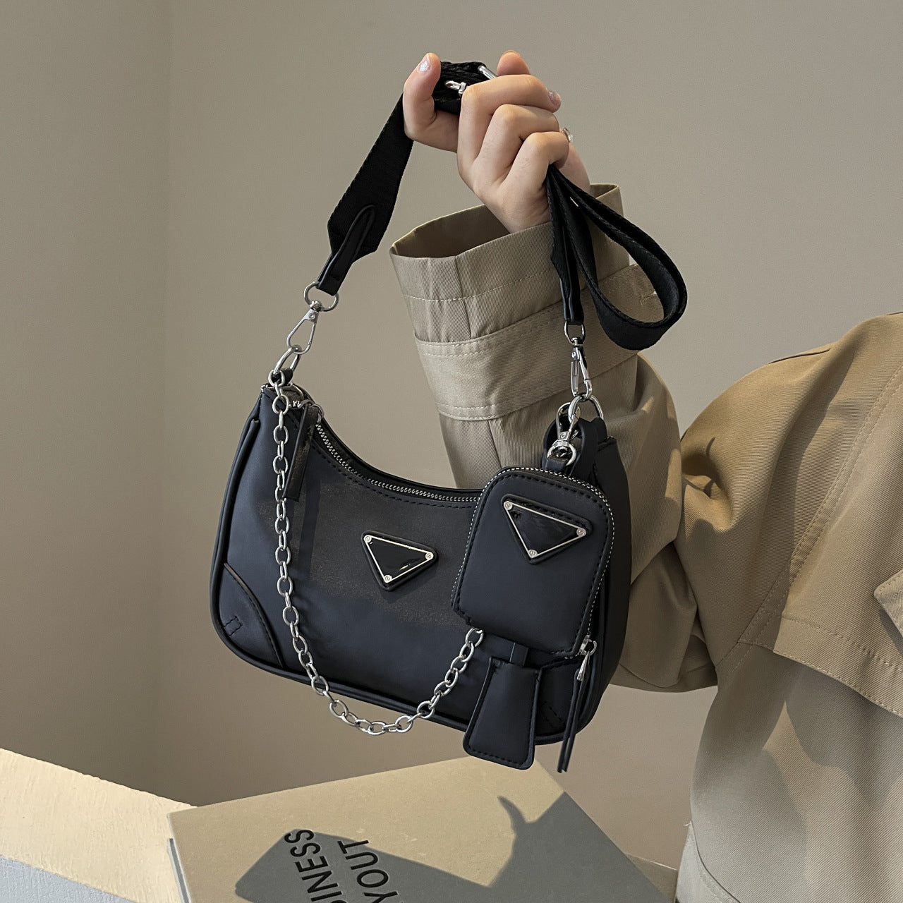 Women's Versatile High-grade Chain Underarm Three-in-one Crossbody Bags