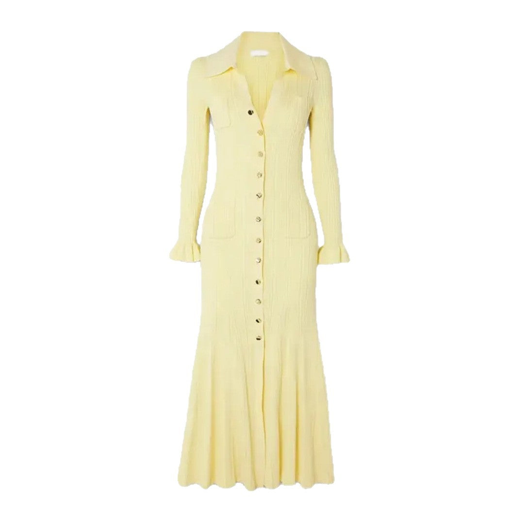 Large Swing Dress Lapel Knitted French Dresses