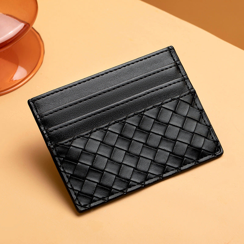 Women's & Men's & Lightweight Mini One-piece Woven Soft Card Holder