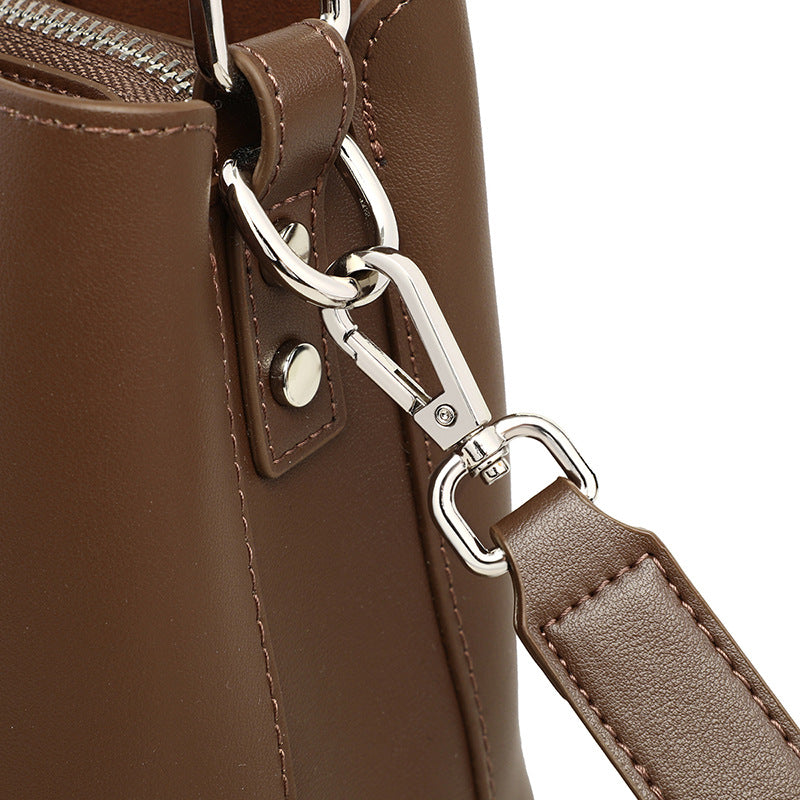 Classic Women's Leather Large Capacity Portable Crossbody Bags