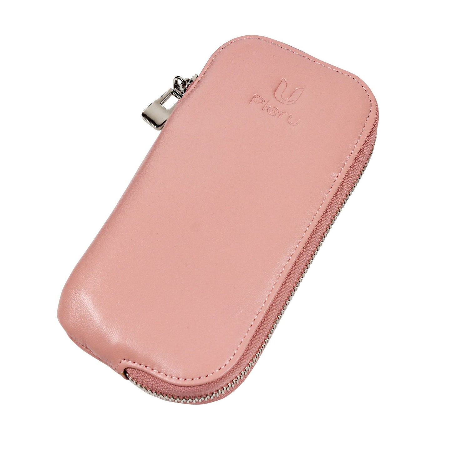 Women's Top Layer Leather Simple Zipper Mobile Phone Bags