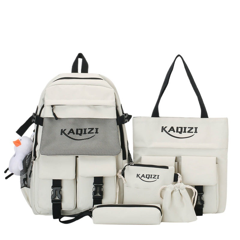 Large Capacity Leisure Junior High Set Middle School Students' Schoolbags